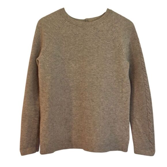 Ken 100% merino wool grey textured button back sweater M - Picture 1 of 11